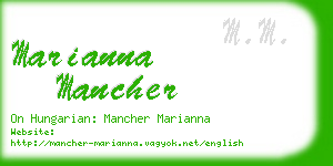 marianna mancher business card